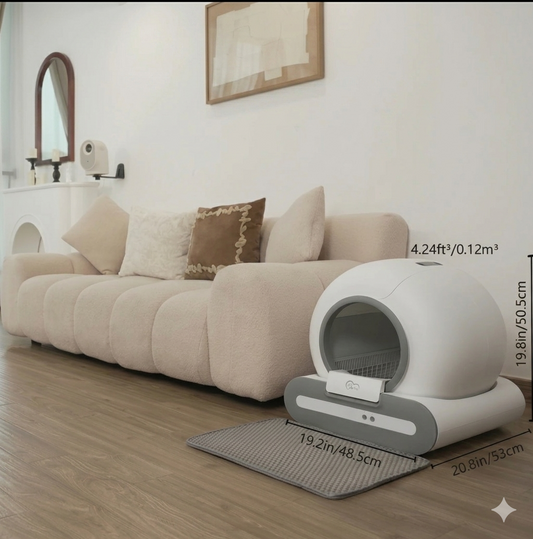 Self-Cleaning Cat Litter Box with App Control & Health Tracking