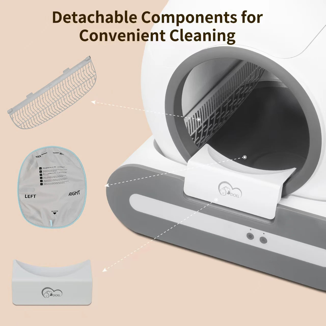 Self-Cleaning Cat Litter Box with App Control & Health Tracking