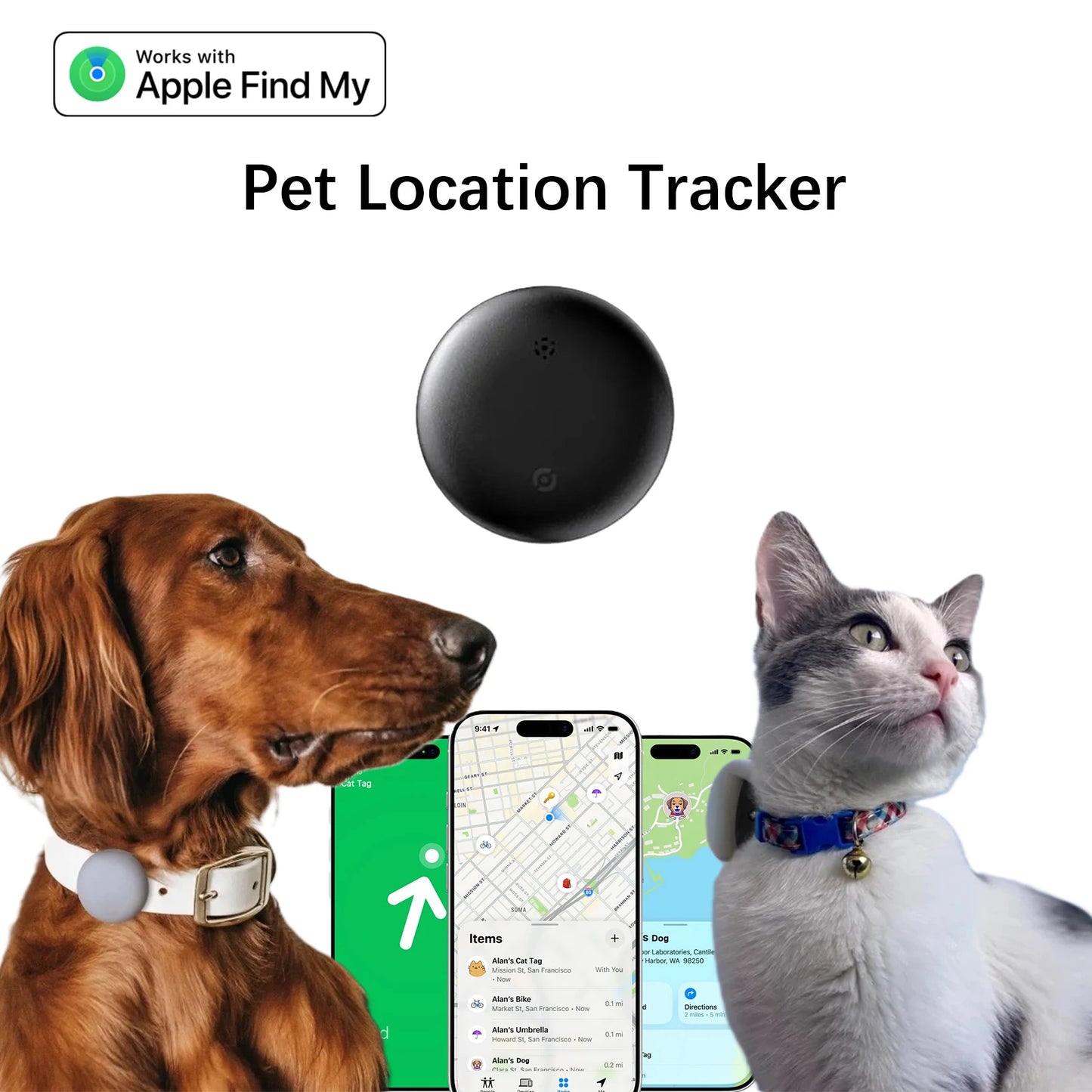 Pet GPS Tracker for Apple Find My